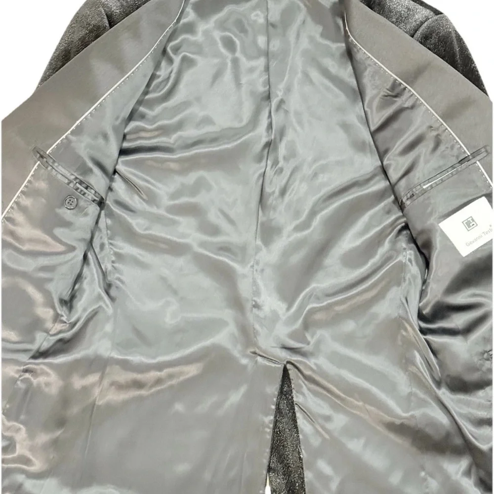 Giovanni Testi Black Sparkle Suite Jacket (Men's Size 38R)